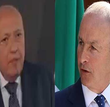 Egyptian, Irish FMs discuss efforts to realize Gaza ceasefire