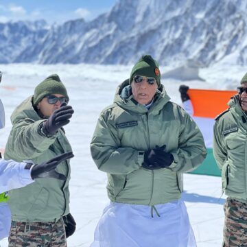 Rajanath visits Siachen glacier, says Indian citizens sleep freely as brave hearts remain awake at world’s highest battlefield