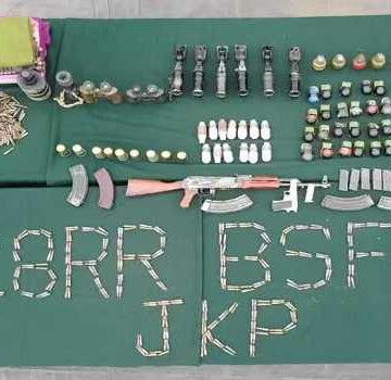 Security forces recover war like stores in woods of Kupwara