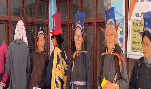 61 pc polling in Ladakh till 3 pm