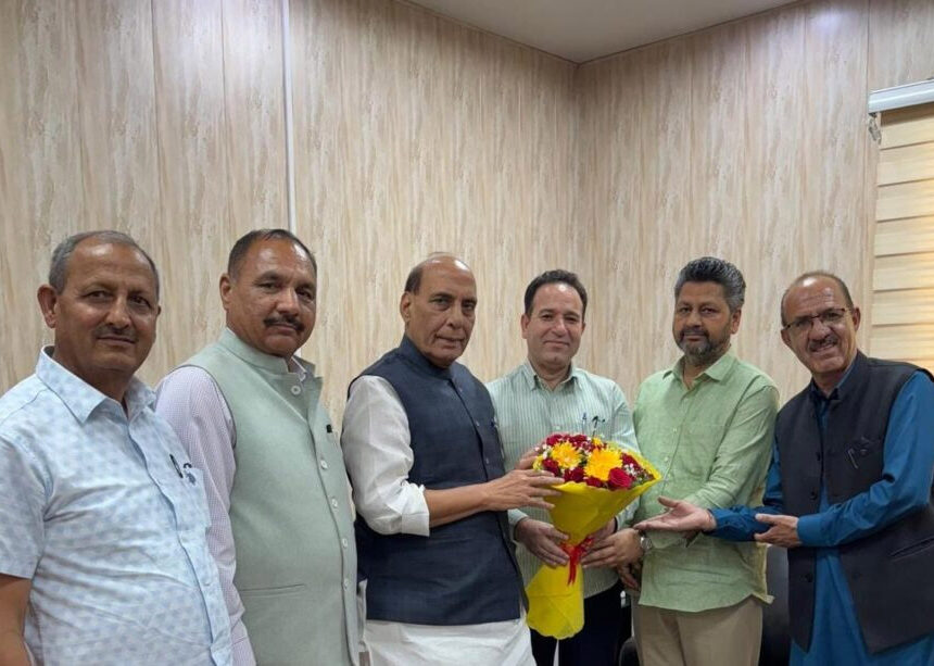 sunil-3 LoP Sharma Meets Rajnath Singh; Discusses Development, Security Issues Of J&K