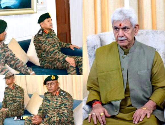 cb4d9ea6-d715-471d-887b-b902beda0591 Lieutenant Governor Reviews Security Scenario with Army Chief and Army Commander, Northern Command