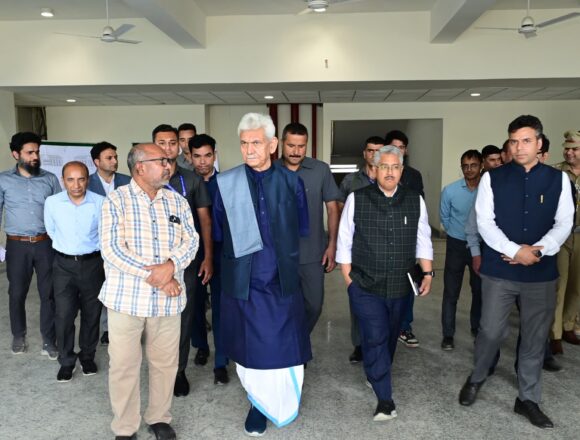 Lieutenant Governor conducts on-site inspection of Shri Amarnath Ji Shrine Board’s Office & Yatri Niwas at Pantha Chowk