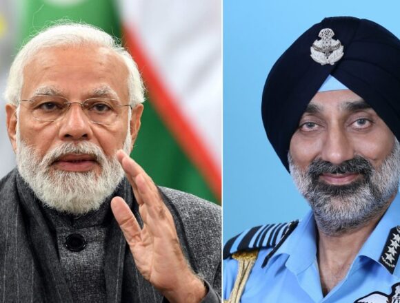 IAF Chief Air Marshal AP Singh Meets With PM Modi