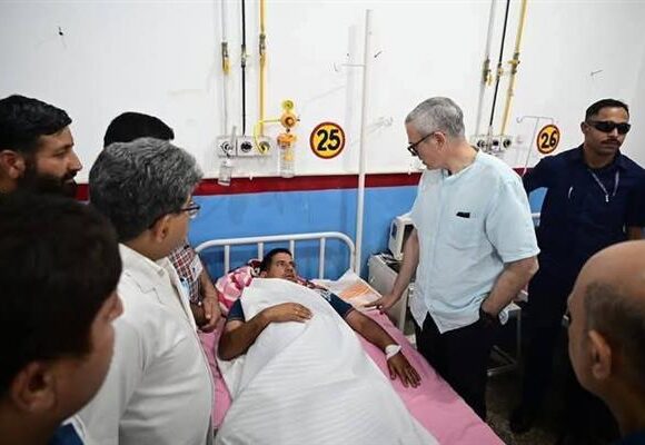 CM Omar Visits Injured, Assesses Drone Threat