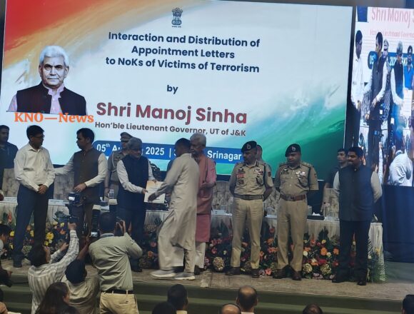 LG Sinha hands over 250 job letters to family members of terror victims