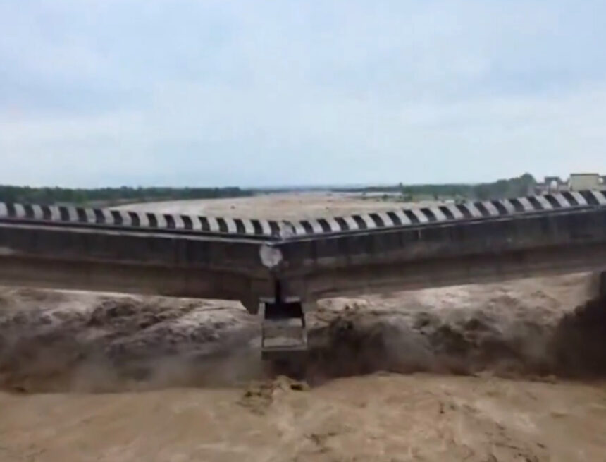 bridge-5 Heavy Rains Pound Wide Parts Of J&K, Bridge Damaged On Jammu-Pathankot Highway