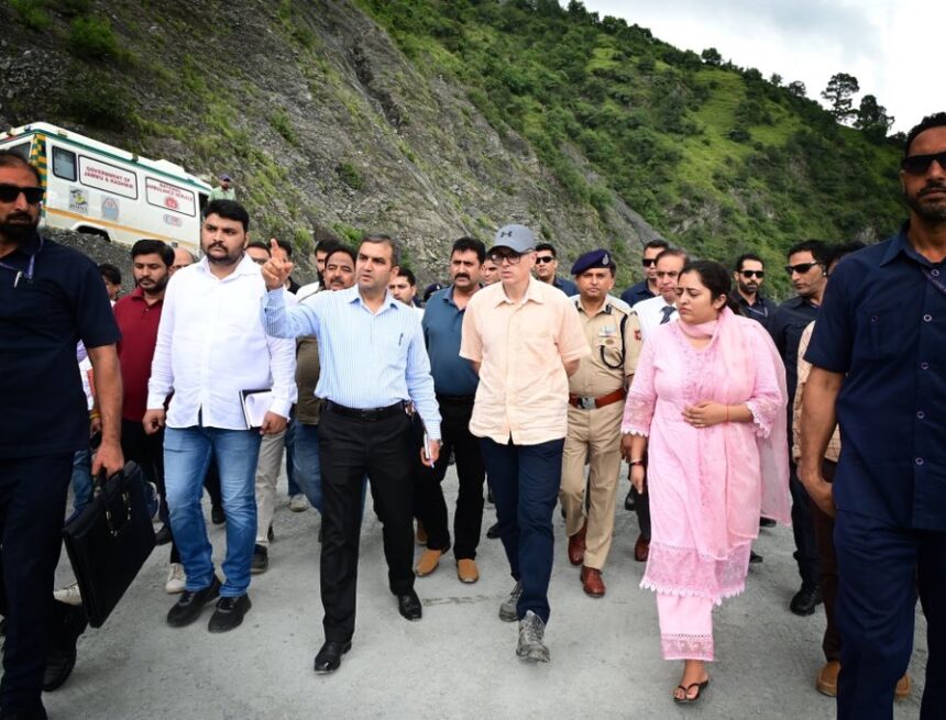 c1-2 Jammu, Aug 31: Jammu and Kashmir Chief Minister Omar Abdullah on Sunday travelled by road to the winter capital to inspect the ongoing restoration work along the strategic Jammu-Srinagar national highway. The vital 250-kilometre highway, which is the lone all-weather road that connects Kashmir to the rest of country, remained closed for the sixth consecutive day due to multiple landslides and road sinking caused by torrential rains early this week. Abdullah, who chaired a high-level review meeting in Srinagar on Saturday, undertook the journey to get a firsthand account of the progress of the work, an official said. He said Abdullah will brief about the situation to Home Minister Amit Shah, who is arriving in Jammu on a two-day tour to assess the flood situation on Sunday evening. After inspecting the damaged portion of the highway at Maroong, the chief minister told reporters, “We are here to assess the situation after continuous rainfall caused damage to the highway at various places. I was told by the officials from the National Highways Authority of India and the district administration that there is an alternative way and they are working on it to ensure two-way traffic.” Abdullah said he was told that full restoration of the Srinagar-Jammu highway may take 20 to 25 days, but two-way traffic could be made possible on the alternative route. Unlike before, the most problematic area this time is not the Ramban-Banihal stretch but is in Udhampur sector, he said. “Until repair work in Udhampur is complete, normal traffic movement cannot resume,” he said before leaving for Udhampur from Ramban. He added that most of the internal roads have been thrown open and work is progressing rapidly on three other routes that remain closed. Commenting on the cloudburst in Rajgarh tehsil of Ramban on Saturday, which claimed four lives and left one person missing, the chief minister said he has already ordered ex gratia relief for the victims’ families. “The local MLA briefed me about the incident. The deputy commissioner and senior superintendent of police were on ground and disbursed immediate relief under Red Cross norms. We will take all necessary steps to rehabilitate the victims,” he assured. Abdullah added that those affected by the cloudburst in Ramban a few months ago had similarly received assistance under State Disaster Response Fund and Red Cross norms.