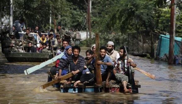Multiple rivers cross danger levels in J&K, 20 families rescued