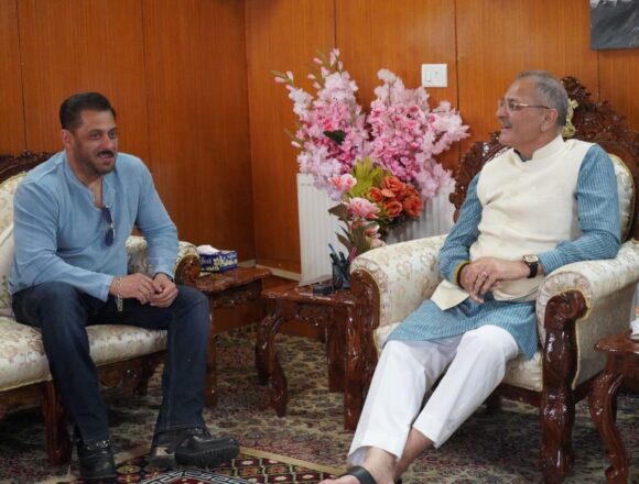 Bollywood Superstar Salman Khan pays courtesy visit to LG Kavinder Gupta