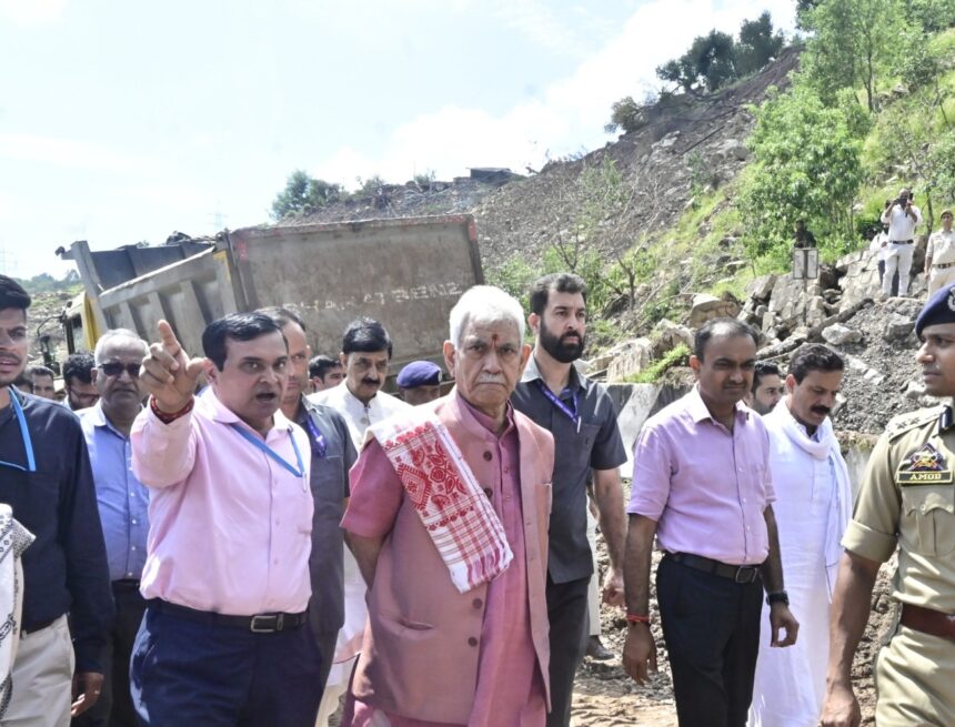 WhatsApp Image 2025-09-09 at 3.21.57 PM LG Visits Udhampur to Assess National Highway Restoration Progress