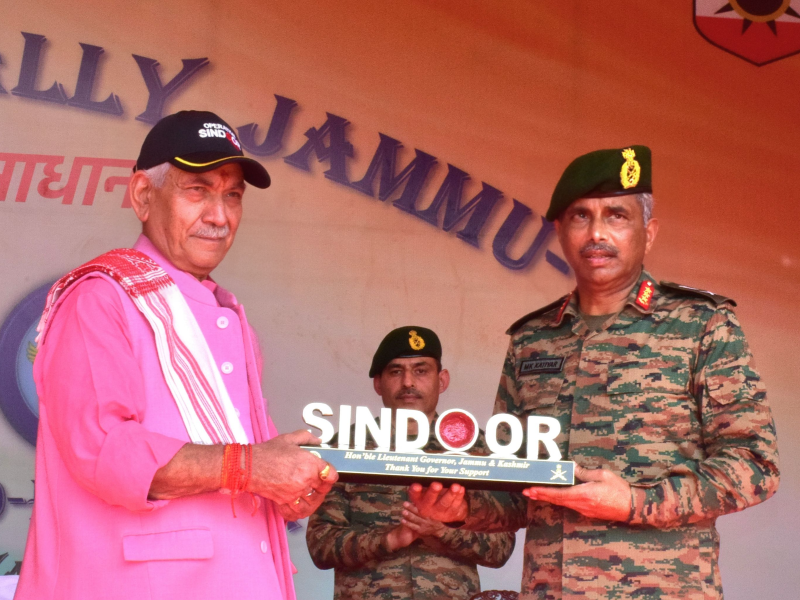 Lieutenant Governor Shri Manoj Sinha attended the mega rally of Ex-servicemen and commemoration event of Diamond Jubilee of India's victory over Pakistan in 1965 war. (2) Diamond Jubilee Commemoration of India's victory over Pakistan in 1965 war