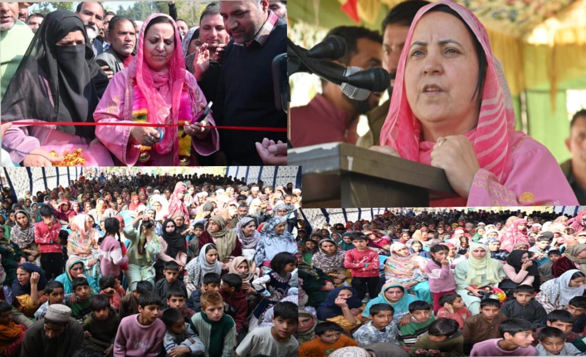 Sakeena Itoo holds mega Public Darbar at Sanyadi DK Marg Kulgam, reaffirms Omar Abdullah led Government’s commitment to people-centric governance, grassroots empowerment