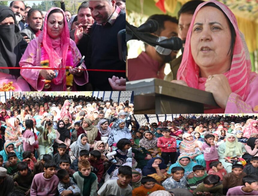 Sakeena Itoo holds mega Public Darbar at Sanyadi DK Marg Kulgam-19 Sakeena Itoo holds mega Public Darbar at Sanyadi DK Marg Kulgam, reaffirms Omar Abdullah led Government’s commitment to people-centric governance, grassroots empowerment
