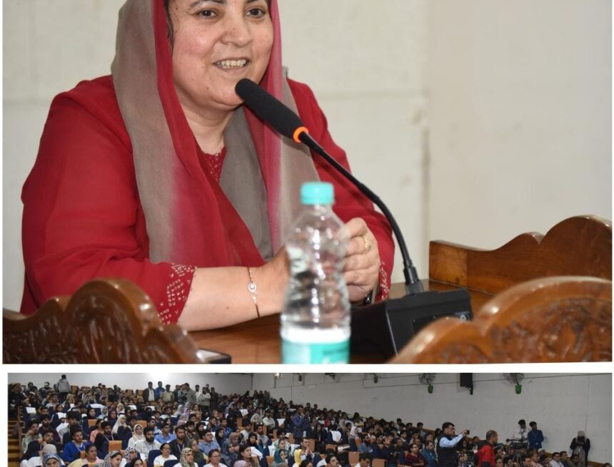Sakeena Itoo addresses White Coat wearing ceremony of new MBBS batch at GMC Srinagar