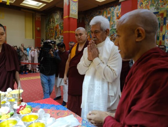 WhatsApp Image 2025-10-18 at 11.17.22 AM Lieutenant Governor pays obeisance to sacred relics of Lord Buddha at Geden Sheddup Choikorling Monastery at Elista, Kalmykia, Russia