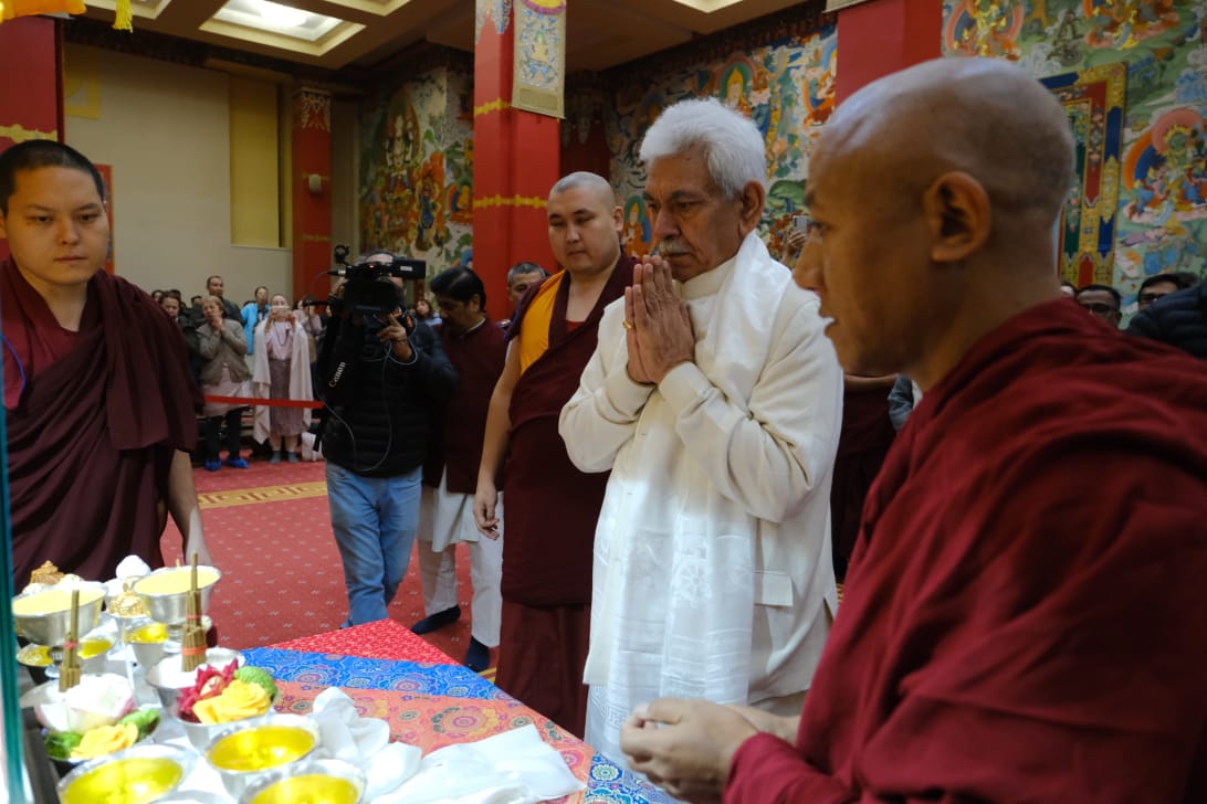 WhatsApp Image 2025-10-18 at 11.17.22 AM Lieutenant Governor pays obeisance to sacred relics of Lord Buddha at Geden Sheddup Choikorling Monastery at Elista, Kalmykia, Russia