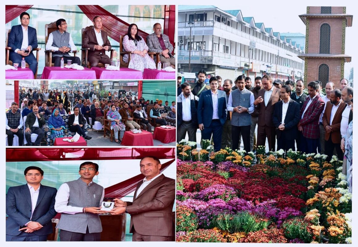 Div Com inaugurates 3rd Chrysanthemum Show at Lal Chowk Srinagar