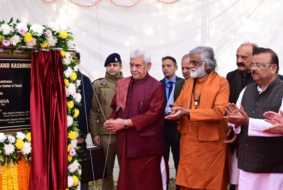 LG lays foundation stone for construction of 449 new homes for families affected due to recent natural calamities in Kathua and Samba