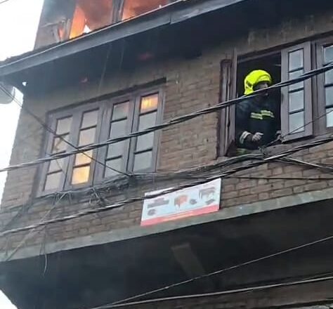 Fire at Kalashpora Srinagar Guts One Residential House