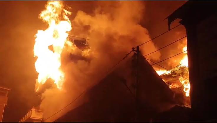 Fire-Incident Massive Night Fire Ravages Kishtwar, Over 20 Houses Destroyed