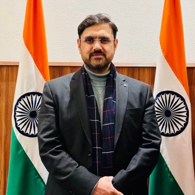 Satish Sharma greets people on New Year