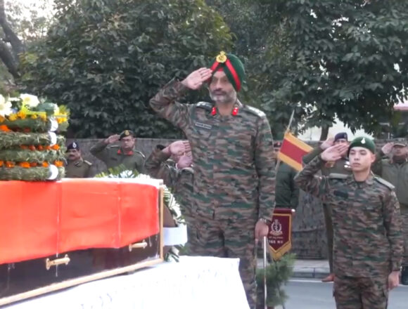 Army Officers Pay Last Tributes To Havildar Martyred In J&K’s Kishtwar Counter-Terror Operation