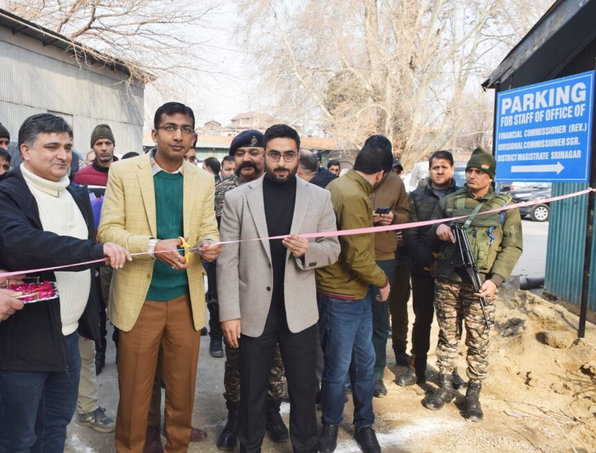 Div Com Kashmir Inaugurates Parking Facility at Old Secretariat, Srinagar