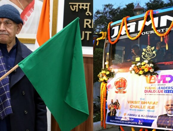 LG flags off J&K’s UT Contingent for 29th National Youth Festival-Viksit Bharat Young Leaders’ Dialogue-2026