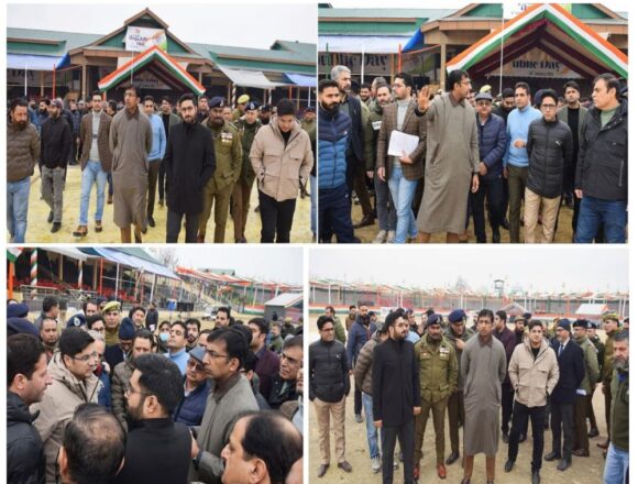 Div Com Inspects Preparations for Republic Day Celebrations at Bakshi Stadium