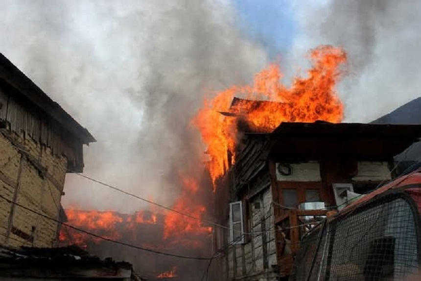 FIRE Four fire incidents reported across Srinagar in single day