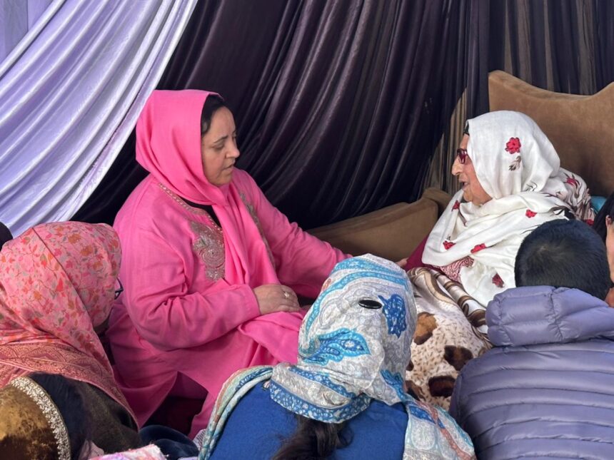 IMG-20260214-WA0021 Sakeena Itoo visits Qazigund, expresses solidarity with family members of former Minister
