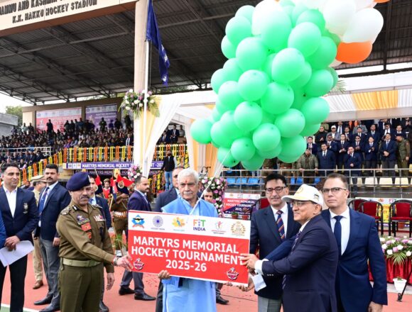 LG inaugurates J&K Police’s Martyrs Memorial Hockey Tournament in Jammu