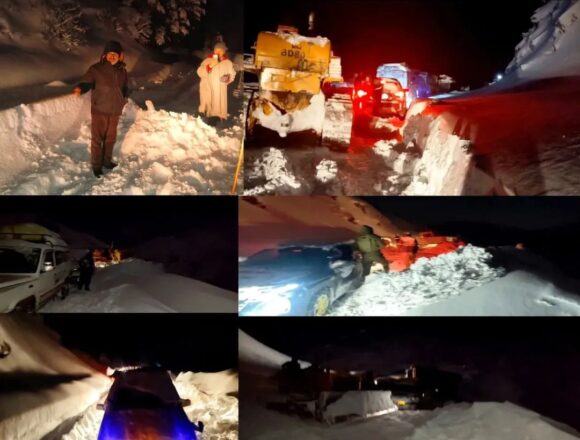 Overnight Rescue Operation Launched at Sadna Top Amid Heavy Snowfall, 35 Stranded Vehicles Evacuated