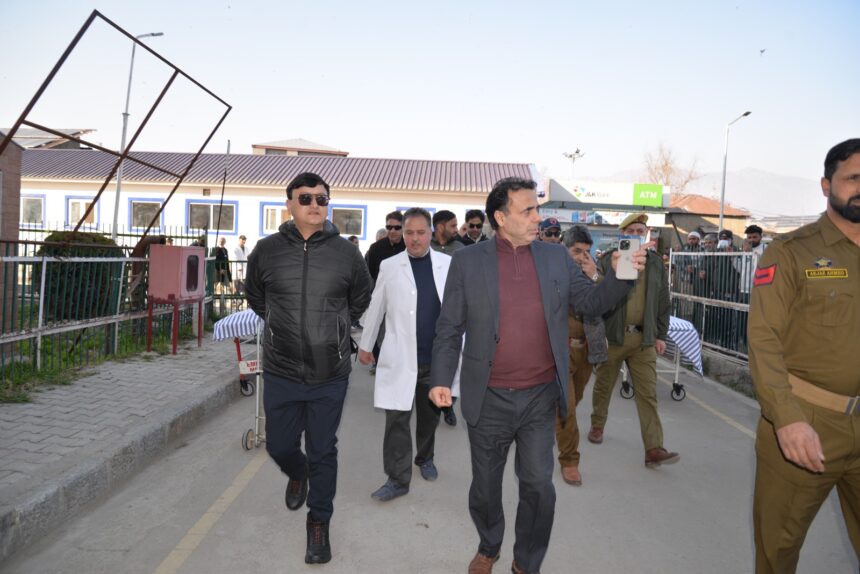 Director SKIMS Reviews Emergency Preparedness Dry Run Along with IAS Officer Minga Sherpa for Khelo India Winter Games Gulmarg 2026