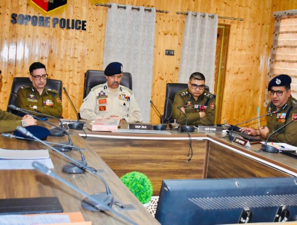 DGP J&K Reviews Security Scenario in Police District Sopore; Calls for Focused Action Against Terror Ecosystem
