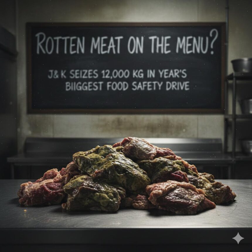 Rotten meat on the Menu? J&K seizes 12,000 Kg in year’s biggest food safety drive