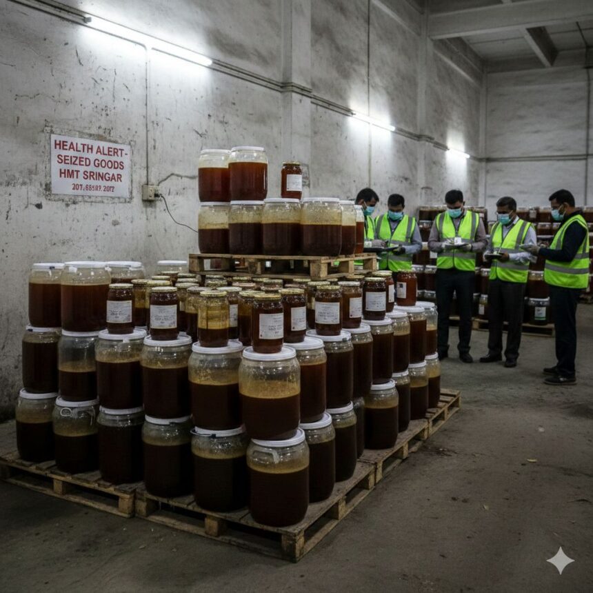 725 kg unlabelled honey seized in HMT Srinagar, health alert raised
