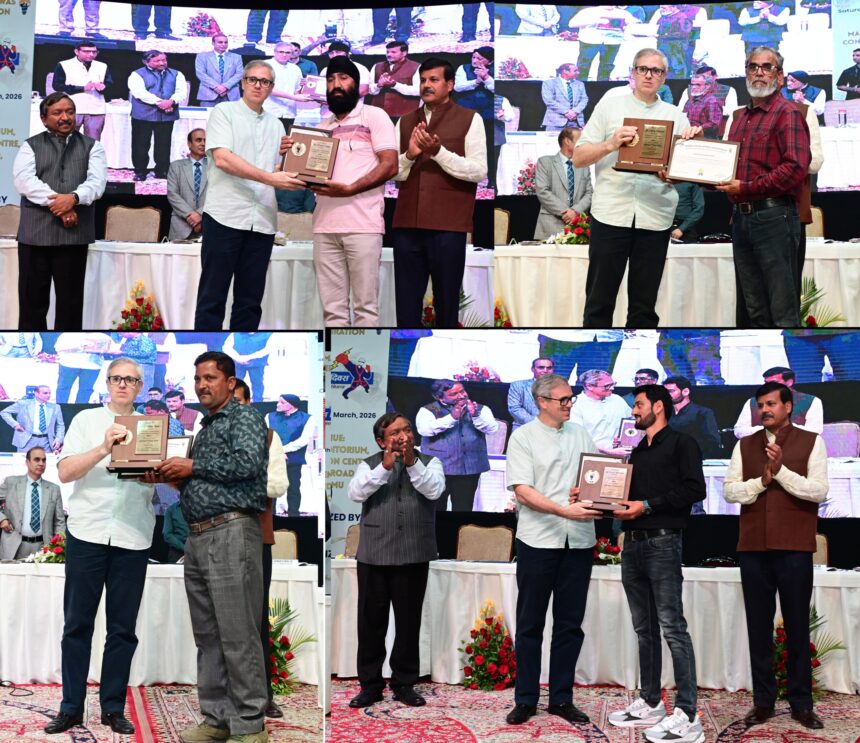 CM Omar Abdullah felicitates frontline electric utility workers at ‘Lineman Diwas’
