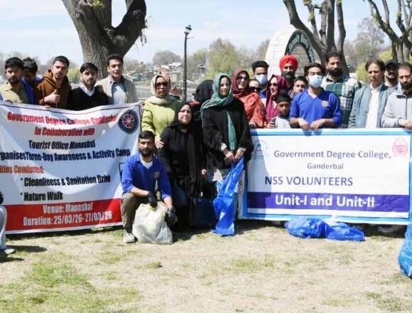 GDC Ganderbal organises three-Day NSS camp at Manasbal