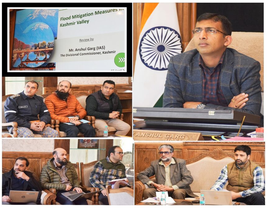 Div Com Kashmir reviews Flood Mitigation measures