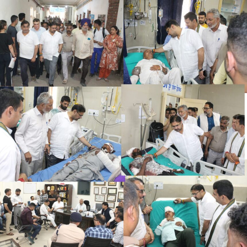 Satish Sharma visits GMC Udhampur, reviews treatment facilities for accident victims