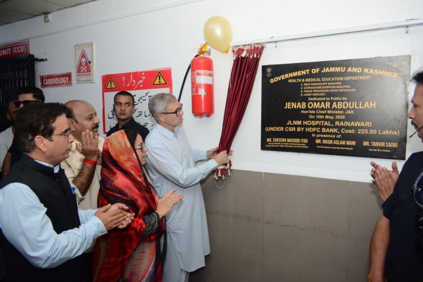 CM Omar Abdullah dedicates ₹2.25 crore medical equipment to public at JLNM Hospital Srinagar