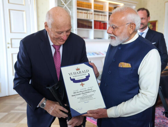 norway PM Modi Receives Norway’s Highest Civilian Honour